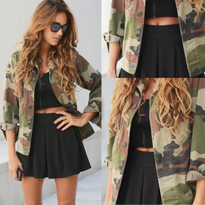 Women Camouflage Jacket Coat Autumn Winter Street Jacket Women Casual Jackets